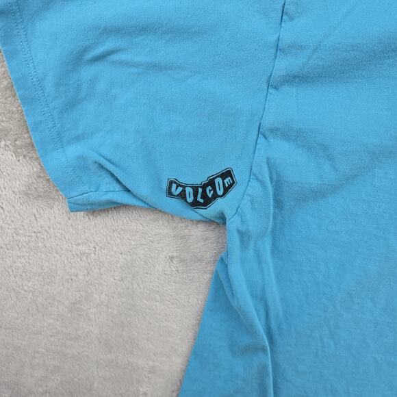 Vintage Volcom Shirt Mens XL Blue Script Logo Graphic Tee Y2K Skater Surf - Picture 7 of 9
